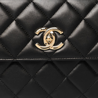 Chanel Lambskin Quilted Small Trendy CC Dual Handle Flap Bag Black 9 of 14