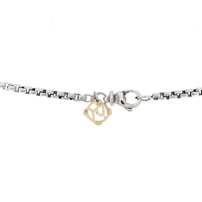 David Yurman Sterling Silver Diamond 18K Yellow Gold Smoky Quartz 11mm Albion Pendant Necklace 5 of 5