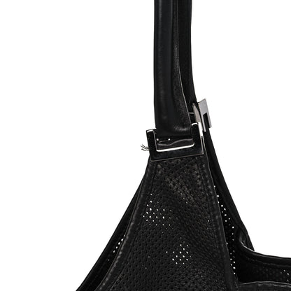 Gucci Perforated Calfskin Jackie O Hobo Black 11 of 14