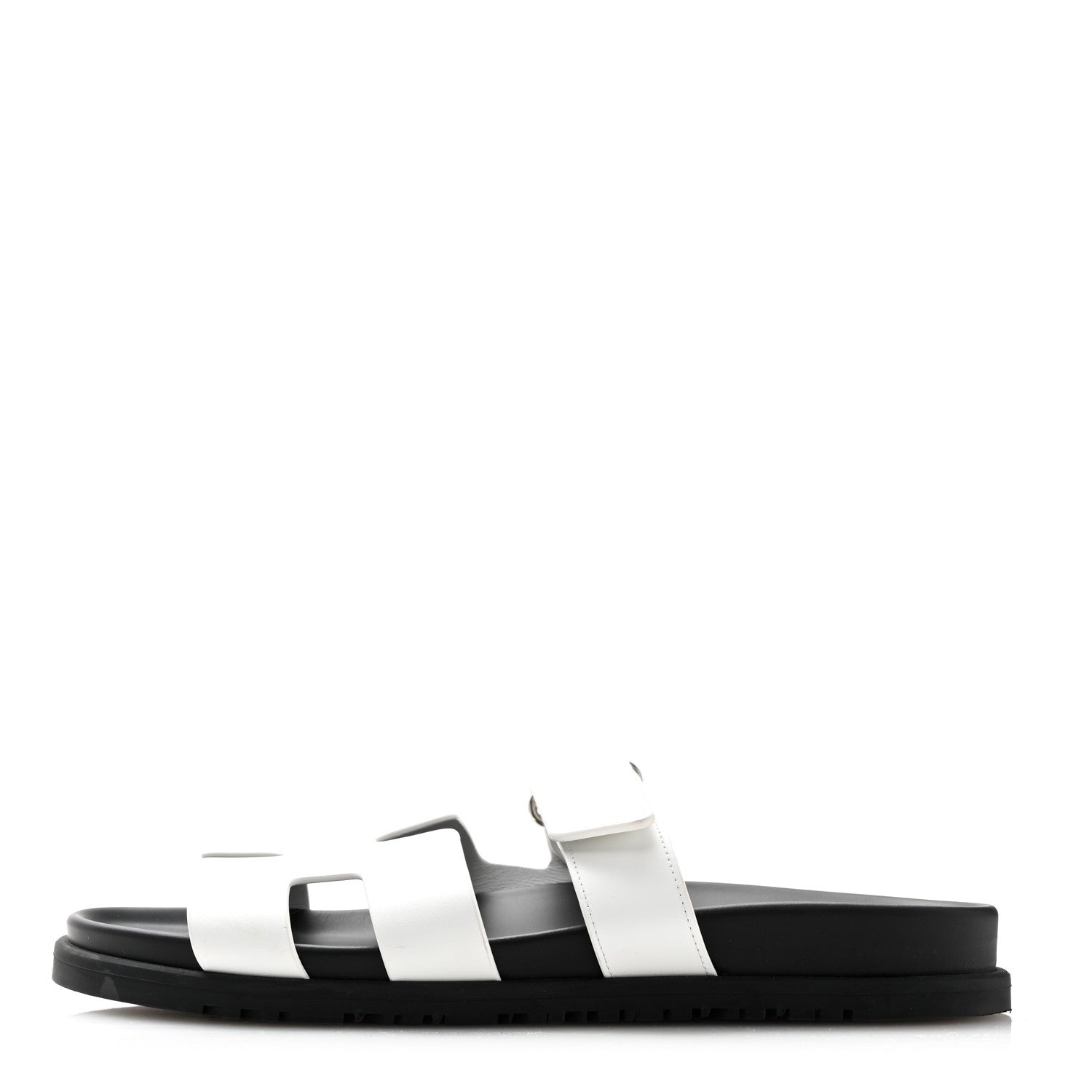 Hermes Calfskin Womens Chypre Sandals 40 White 1 of 10