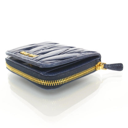 Miu Miu Matelasse Compact Wallet Blue 3 of 8