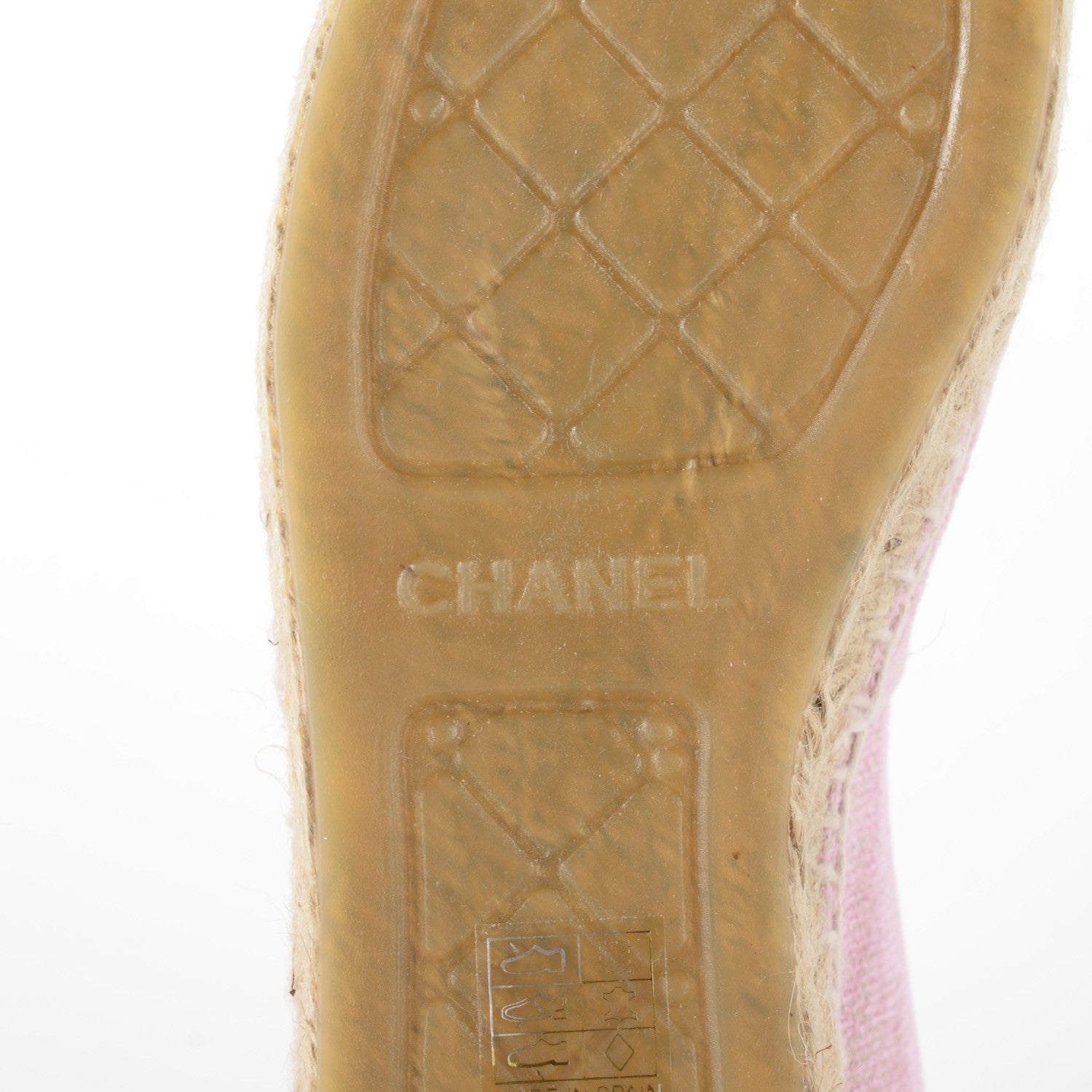 Chanel Toile Sequin CC Espadrilles 37 Pink Dark Pink 8 of 10