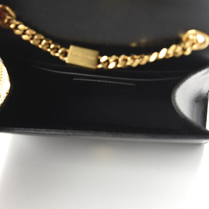Saint Laurent Grain De Poudre Small Monogram Kate Satchel Black 5 of 12