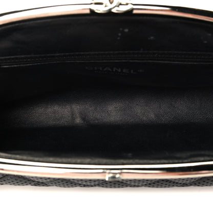 Chanel Lambskin Perforated Timeless Clutch Black 9 of 16