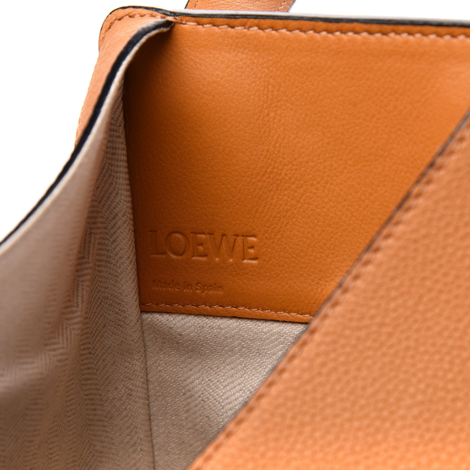 Loewe Calfskin Medium Hammock Shoulder Bag Tan White 6 of 10