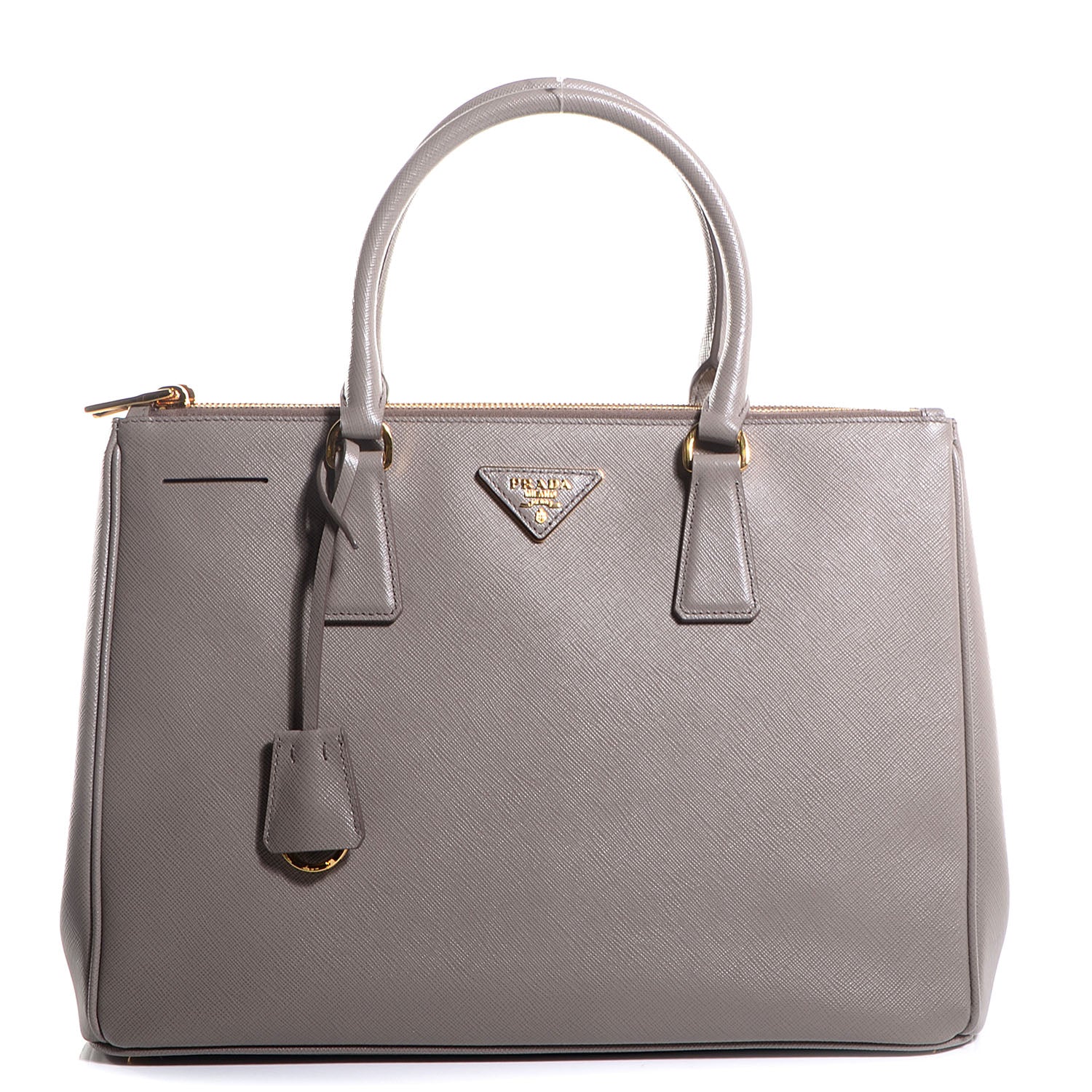 Prada Saffiano Lux Medium Double Zip Tote Argilla 1 of 11