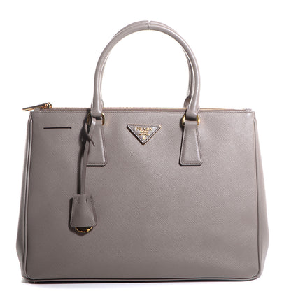 Prada Saffiano Lux Medium Double Zip Tote Argilla 1 of 11