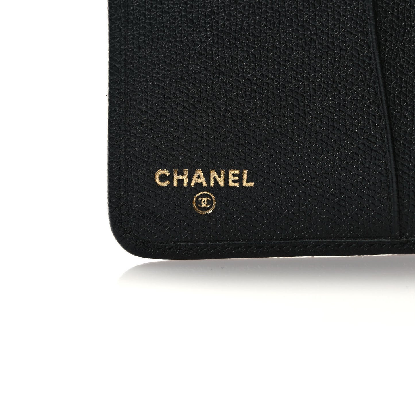 Grained Calfskin CC Button Pocket Agenda Cover Black