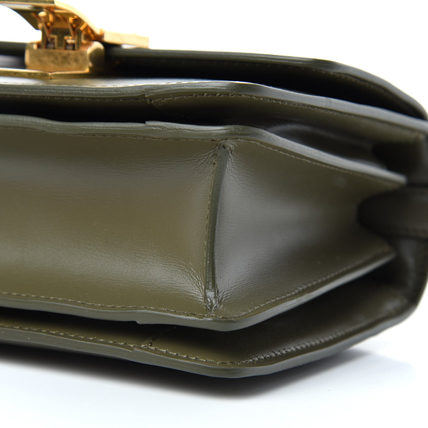 Box Calfskin Small Classic Box Flap Bag Army Green