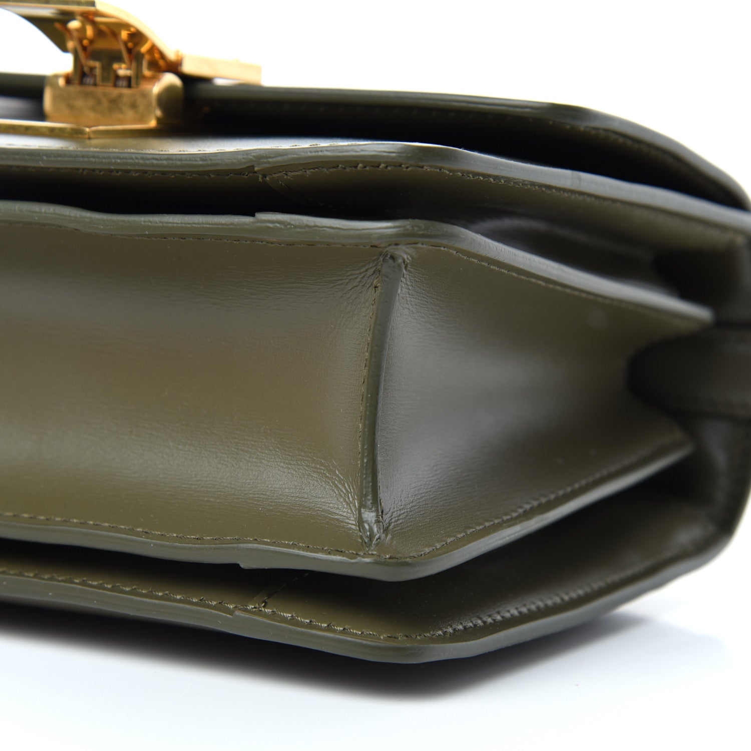 Celine Box Calfskin Small Classic Box Flap Bag Army Green 9 of 10