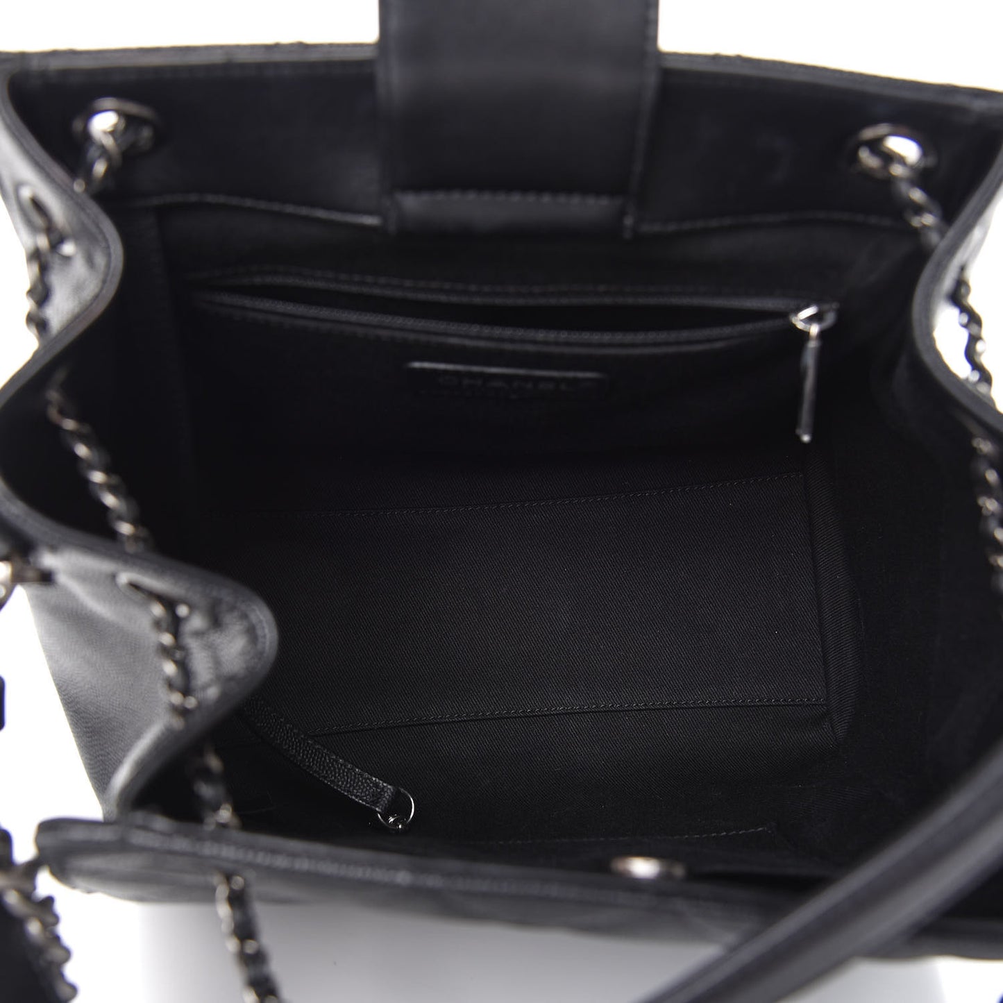 Caviar Quilted Medium CC Bucket Bag Black