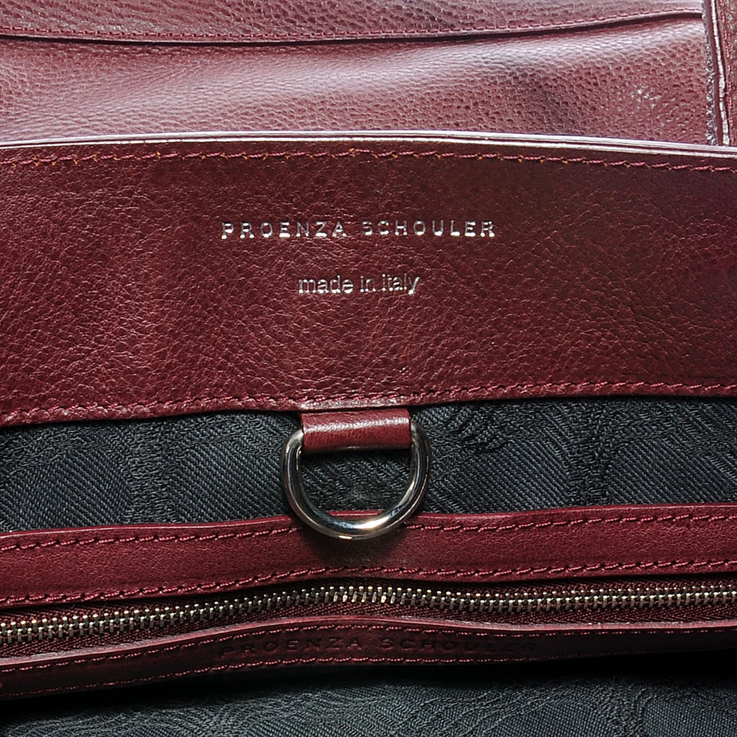 Leather PS11 Tote Burgundy