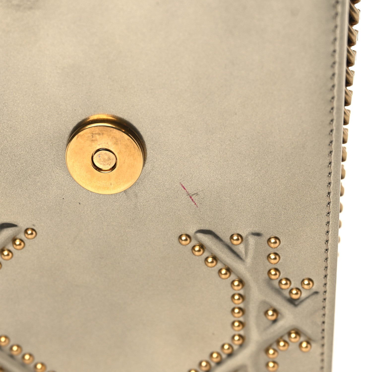 Christian Dior Metallic Calfskin Studded Vertical Diorama Gold 10 of 10
