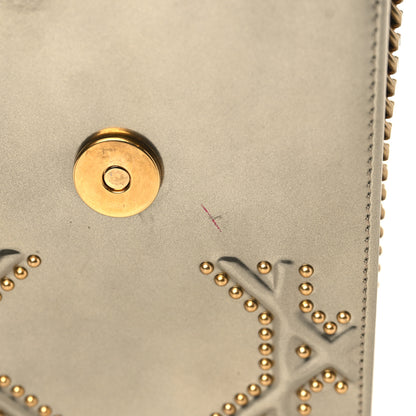 Christian Dior Metallic Calfskin Studded Vertical Diorama Gold 10 of 10
