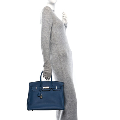 Hermes Togo Birkin 35 Deep Bleu 2 of 11