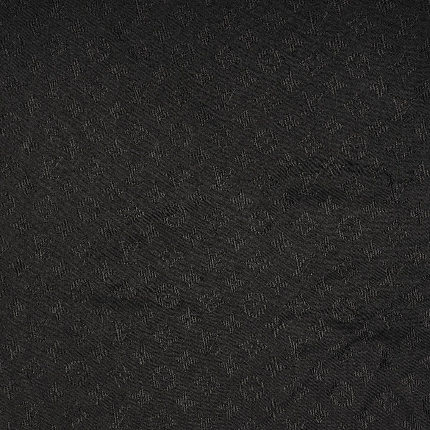 Silk Wool Monogram Shawl Black