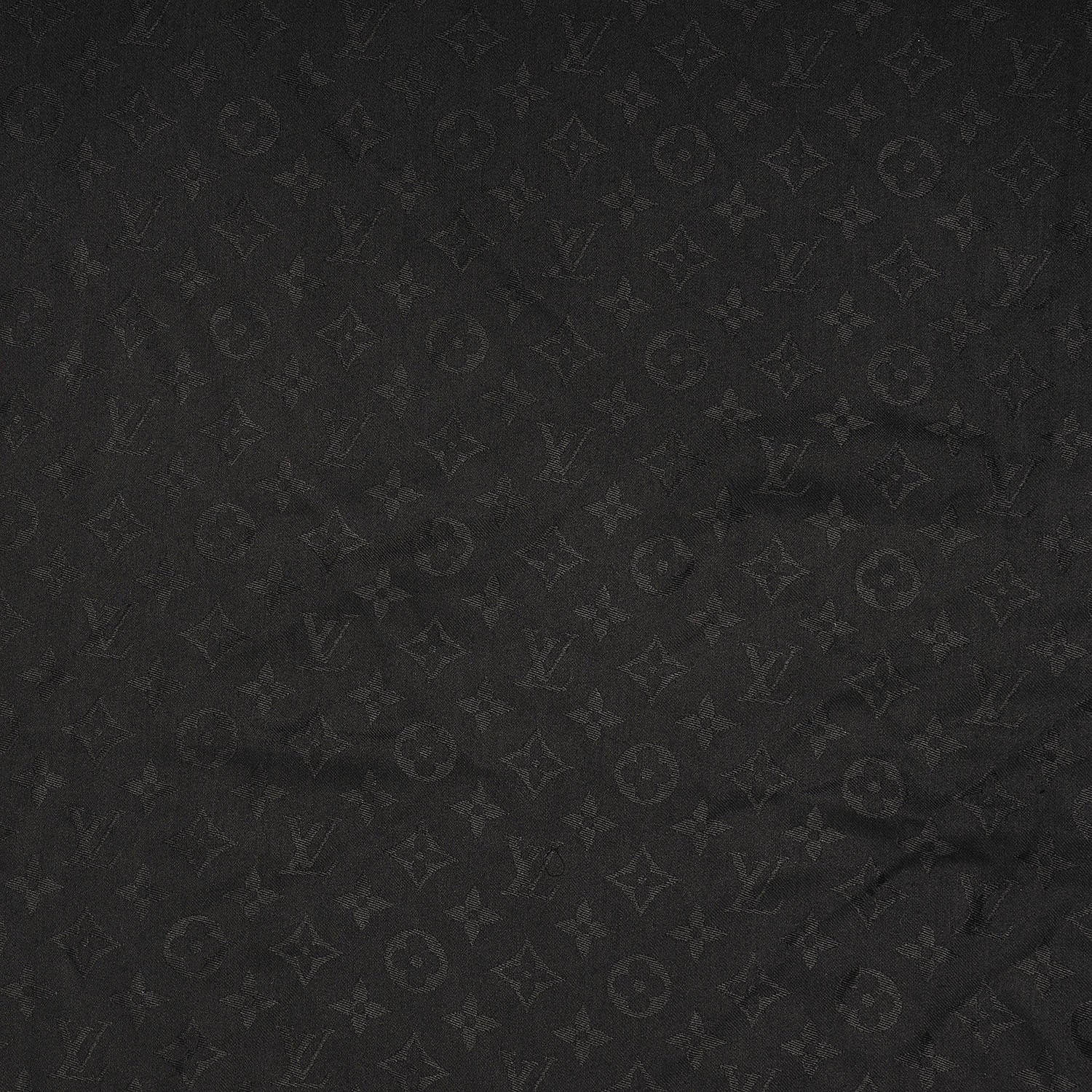 Louis Vuitton Silk Wool Monogram Shawl Black 4 of 5