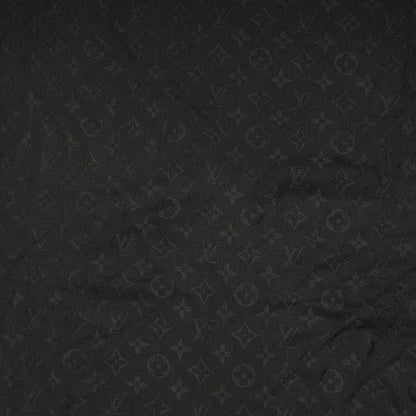 Louis Vuitton Silk Wool Monogram Shawl Black 4 of 5