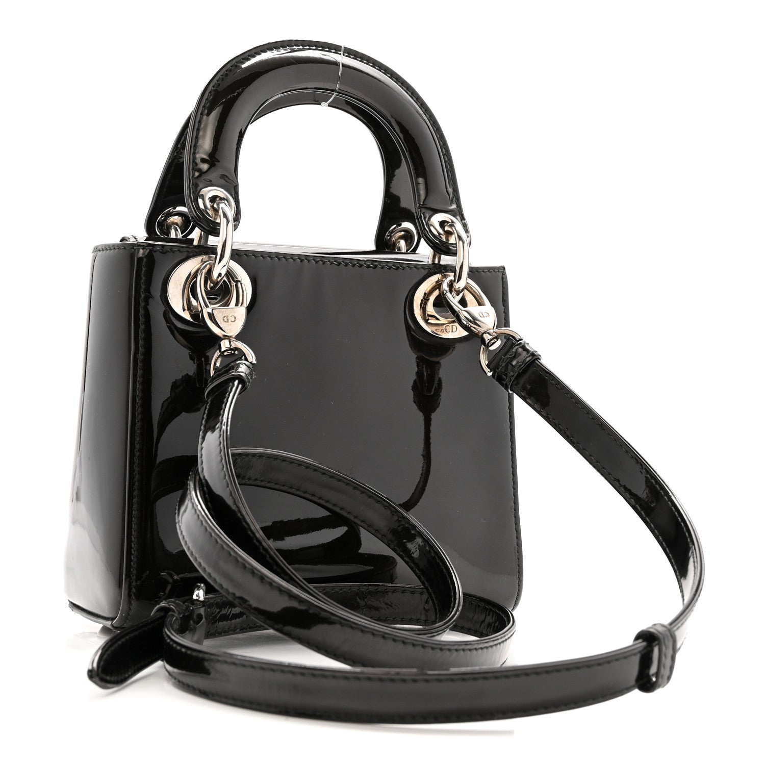 Christian Dior Patent Mini Lady Dior Black 3 of 13