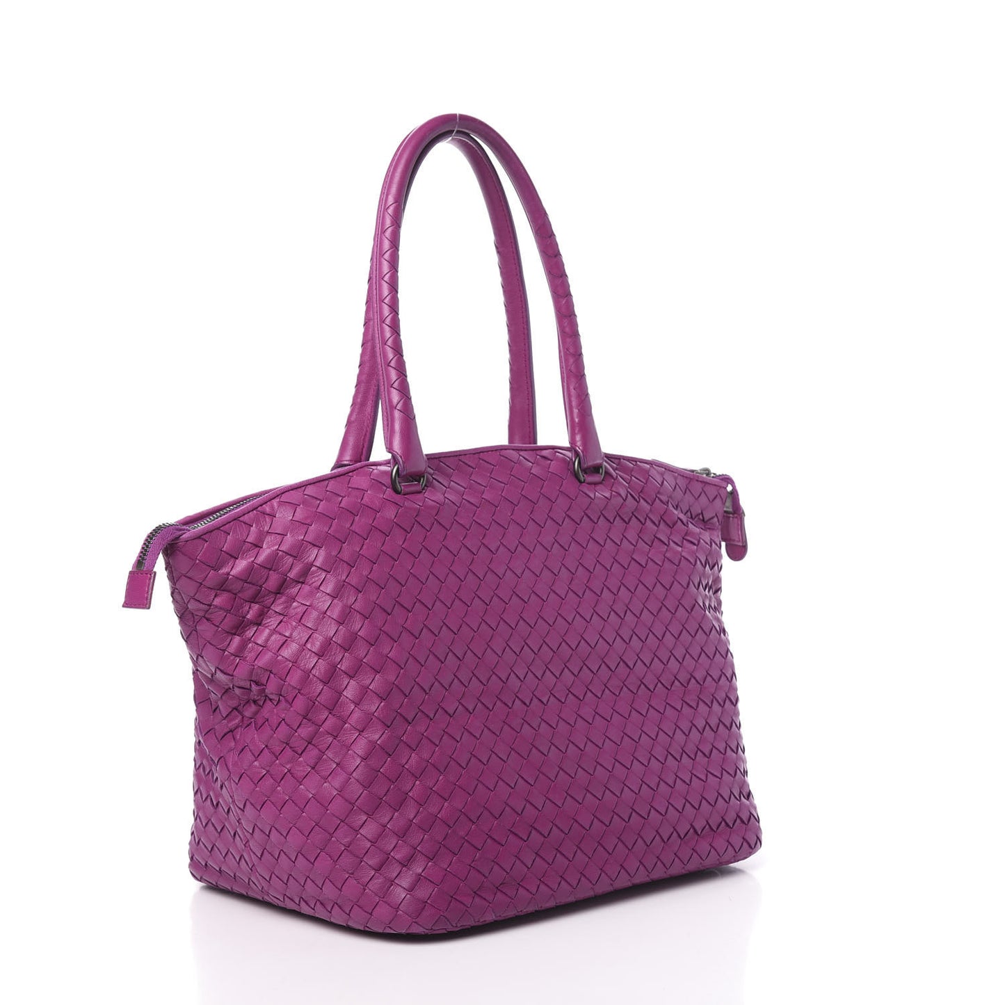 Nappa Intrecciato Top Handle Tote Orchid