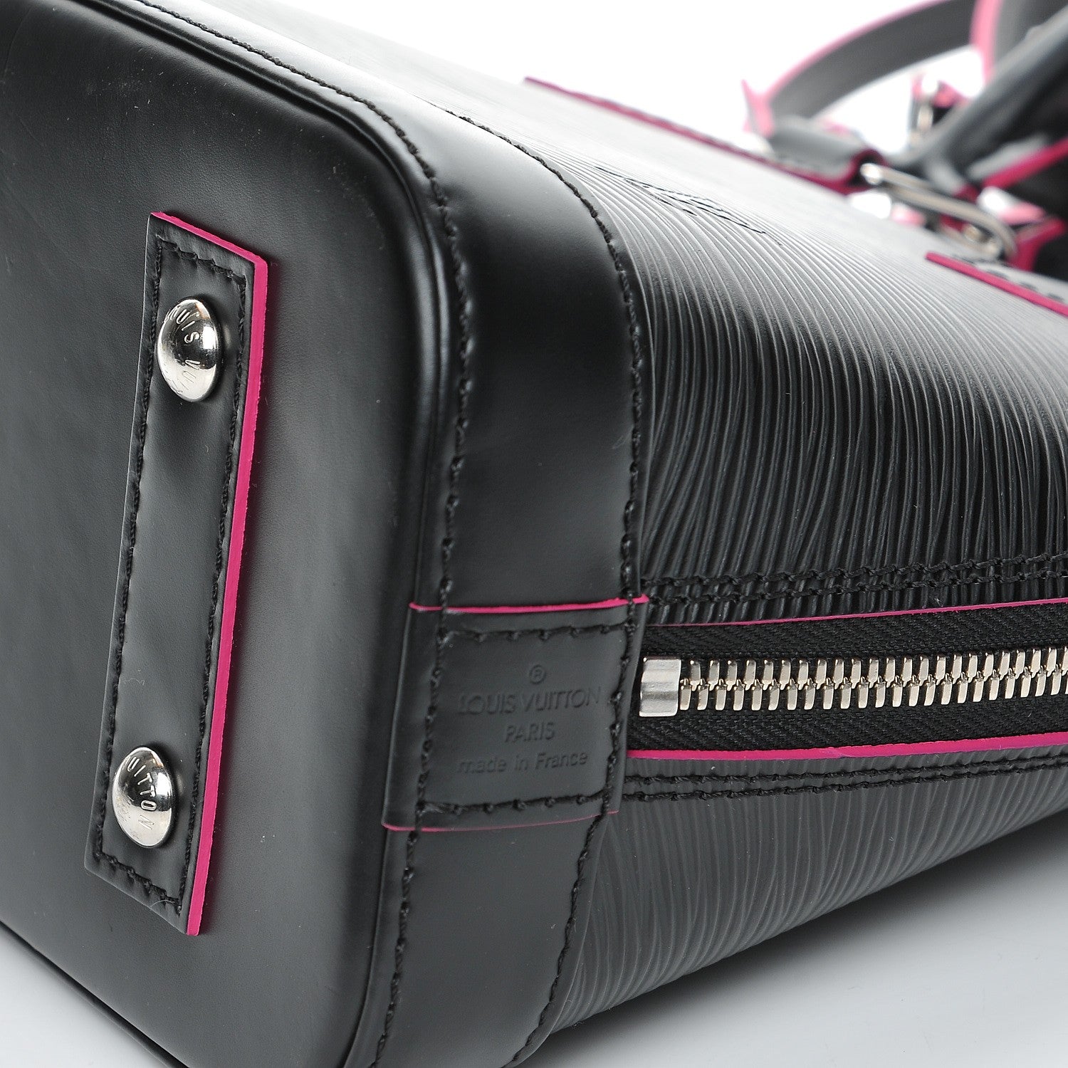 Louis Vuitton Epi Alma BB Black Hot Pink 7 of 7