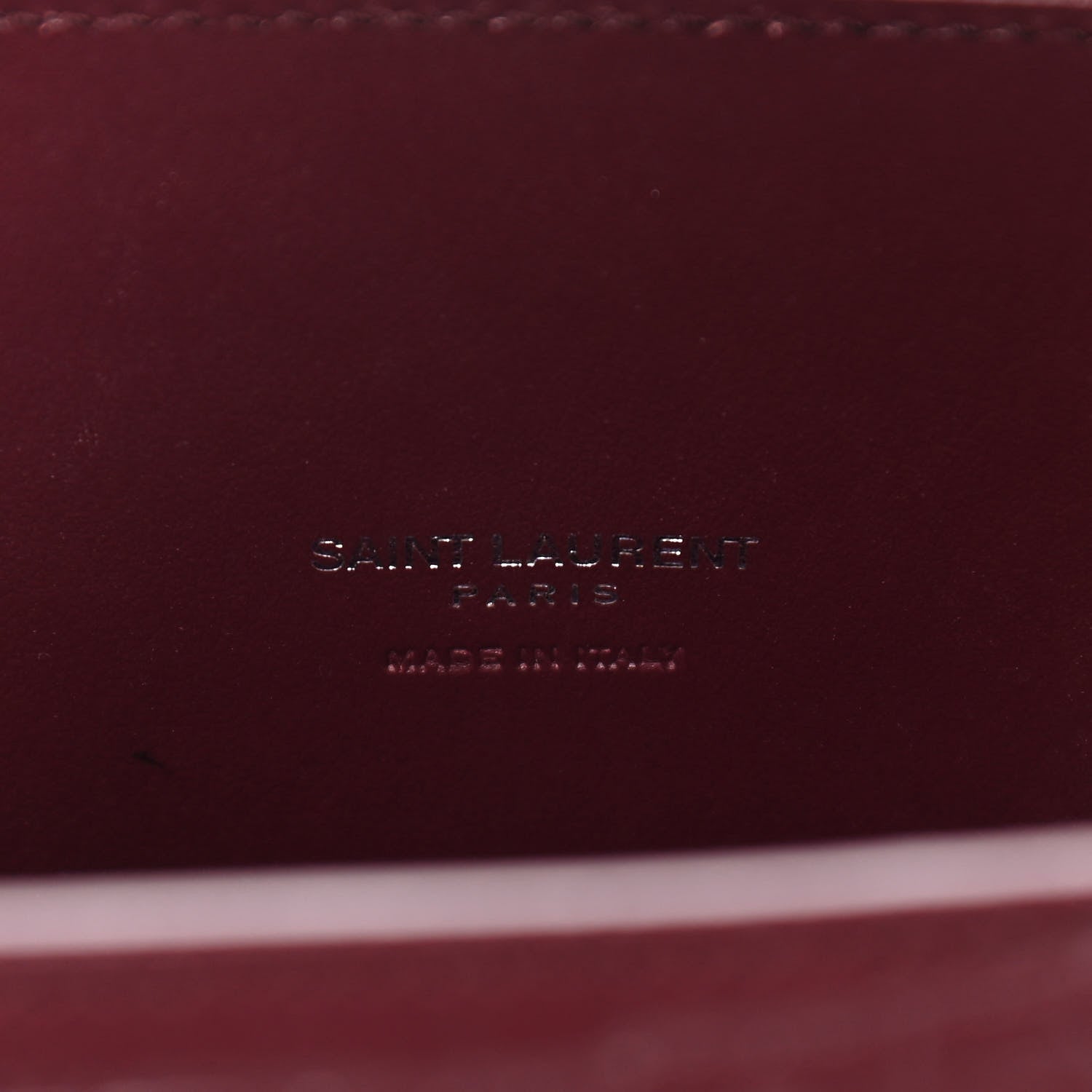 Saint Laurent Calfskin Crocodile Embossed Baby Sac De Jour Bordeaux 8 of 8