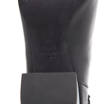 Valentino Garavani Calfskin Rockstud Chelsea 85mm Ankle Boots 39 Black 6 of 9