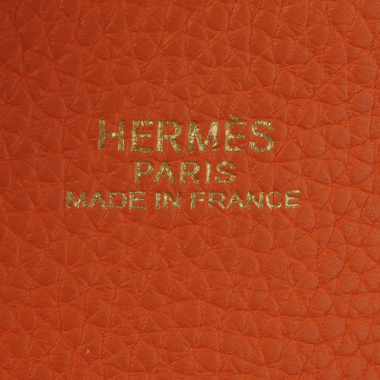 Taurillon Clemence Double Sens 45 Reversible Tote Orange Gris Perle