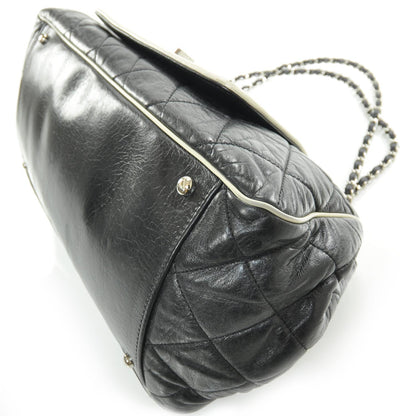 Chanel Lambskin Quilted East West Accordion Flap Black 5 of 9