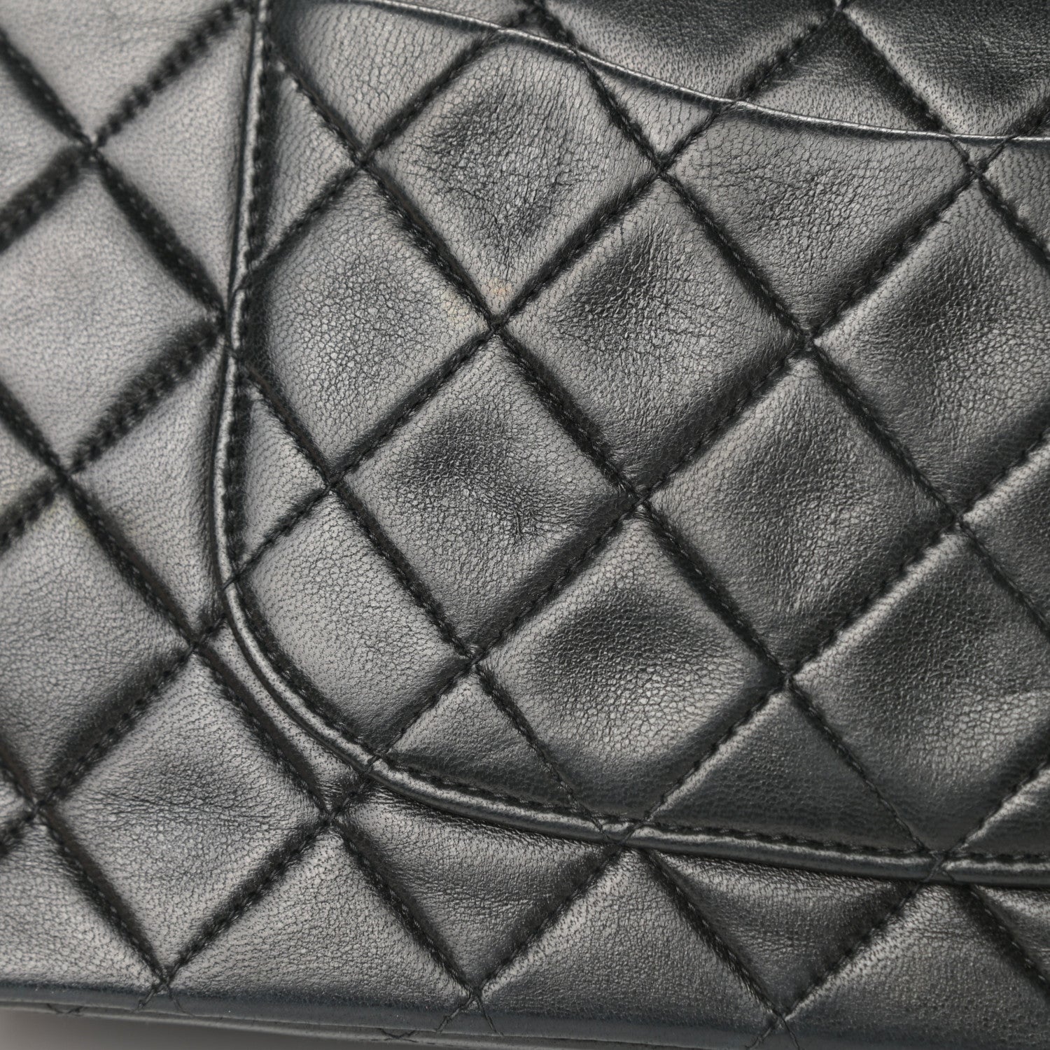 Chanel Lambskin Quilted Medium Double Flap Black 17 of 20