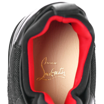 Christian Louboutin Calfskin Tisse Serre Patent Neoprene Aurelien Flat Sneakers 45.5 Black 7 of 10