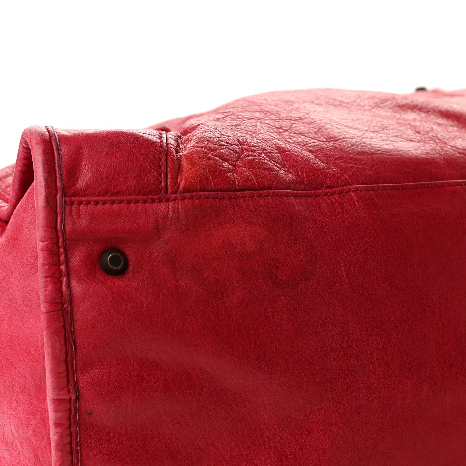 Balenciaga Agneau Classic Hardware Weekender Rouge Coquelicot 11 of 13