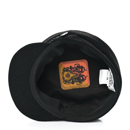 Hermes Cashmere Swift Womens Deauville Cap 58 Black 6 of 7