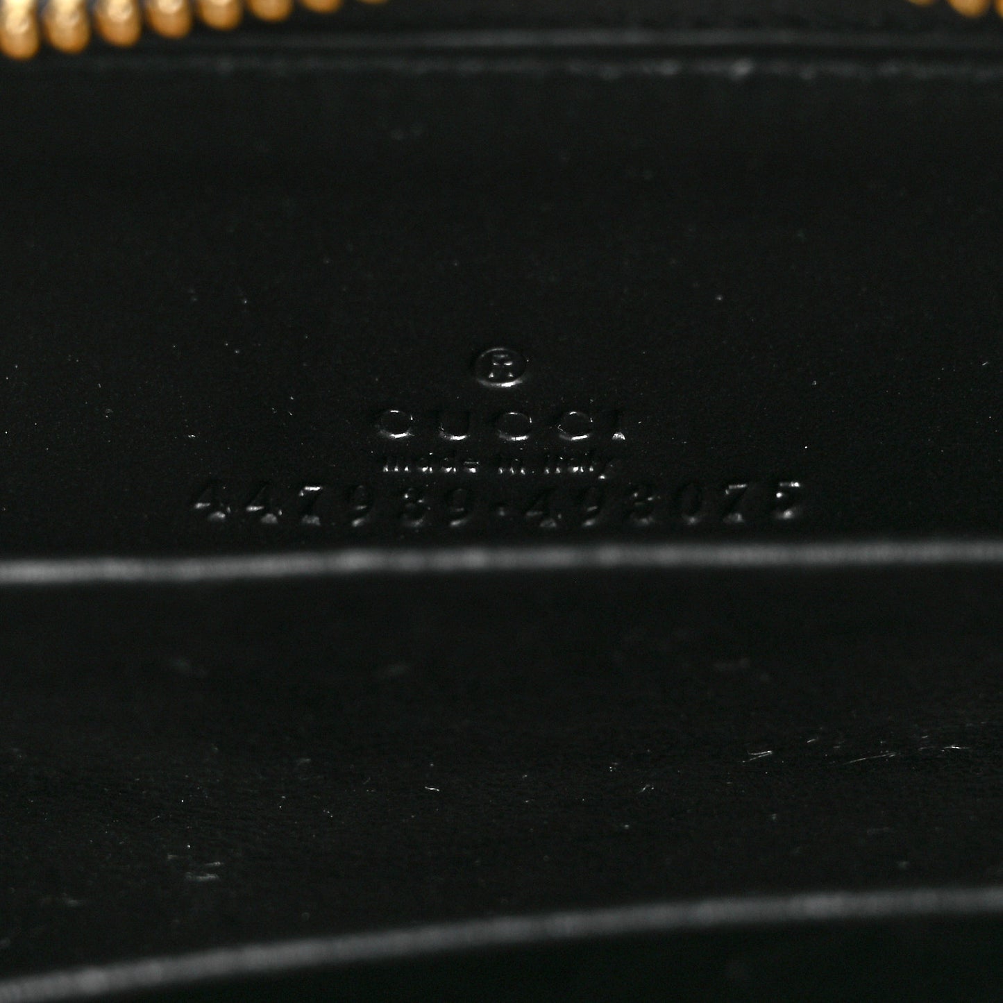 Guccissima Zip Around Card Case Black
