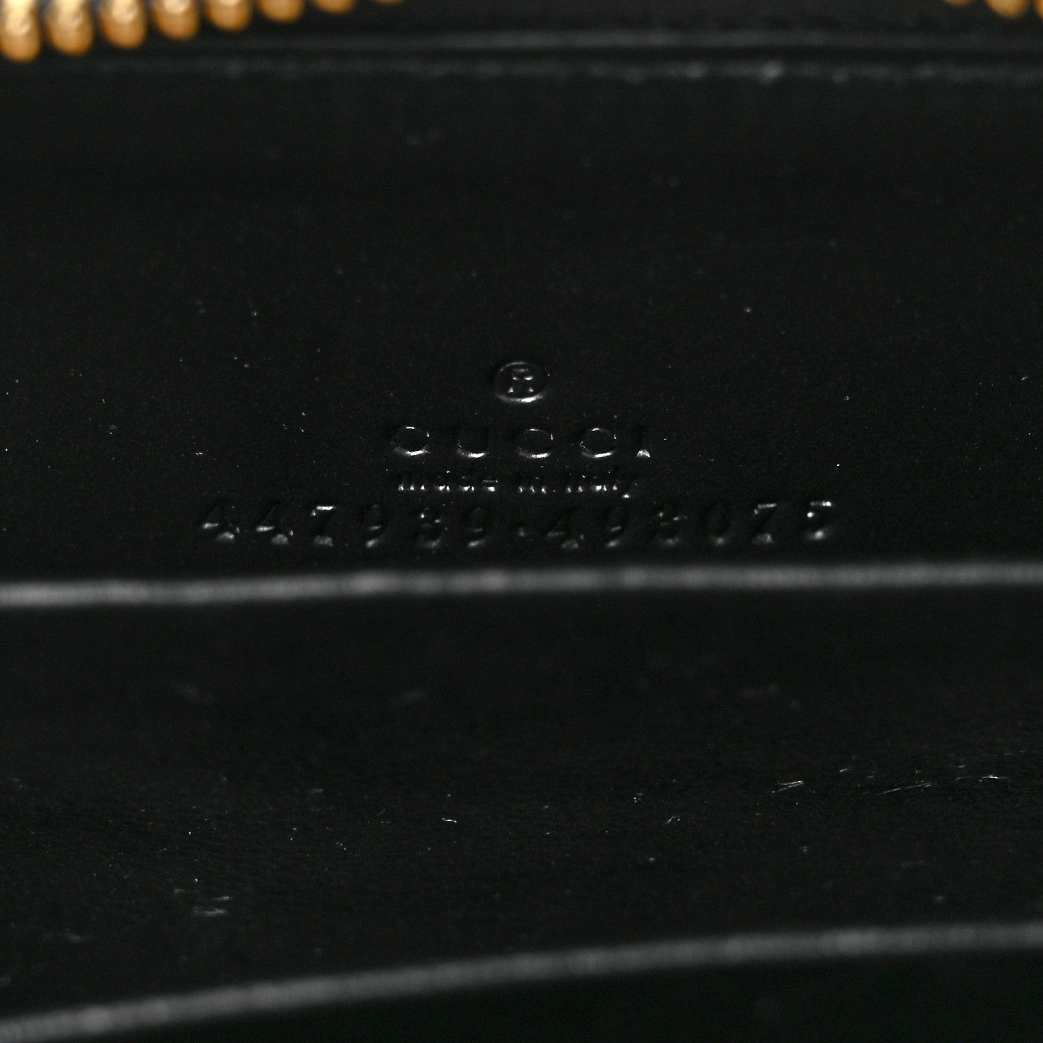 Gucci Guccissima Zip Around Card Case Black 6 of 9