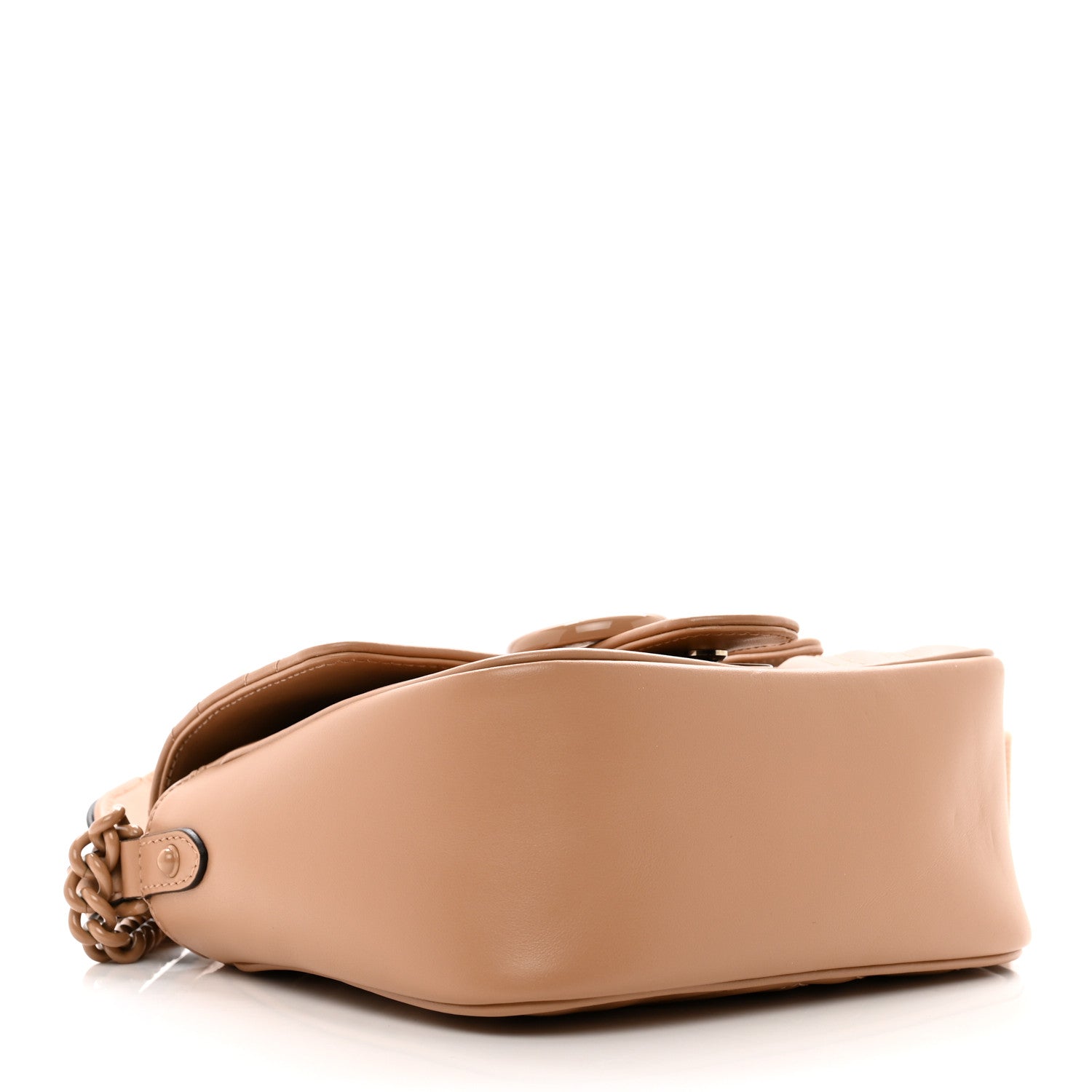 Gucci Calfskin Matelasse Monochrome Mini GG Marmont Crossbody Shoulder Bag Camelia Winter Rose 4 of 9
