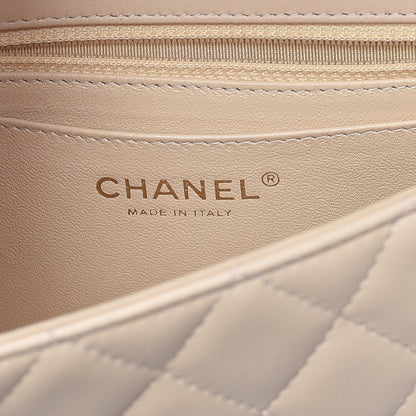 Chanel Lambskin Quilted Mini Rectangular Flap Beige 6 of 13