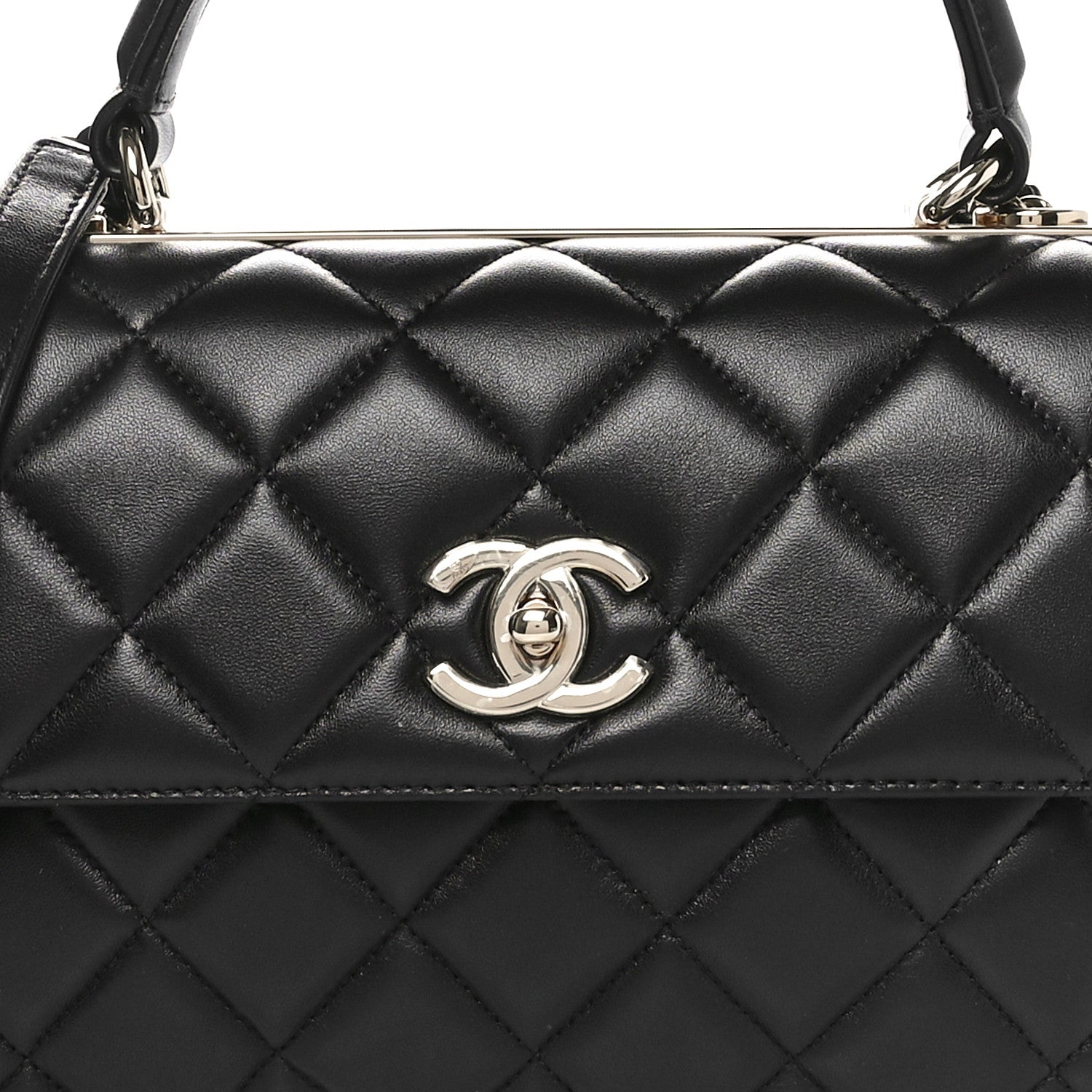 Chanel Lambskin Quilted Small Trendy CC Dual Handle Flap Bag Black 8 of 11