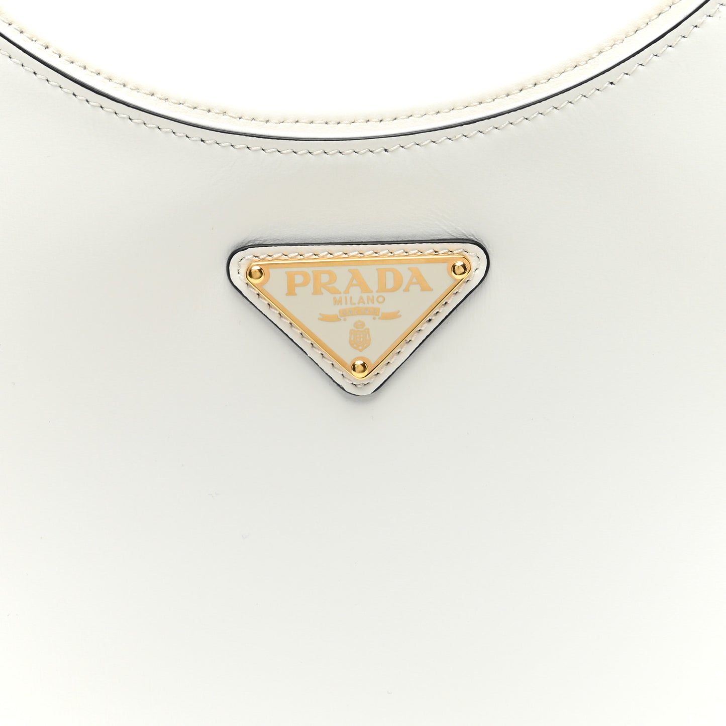 Box Calfskin Shoulder Bag White Black