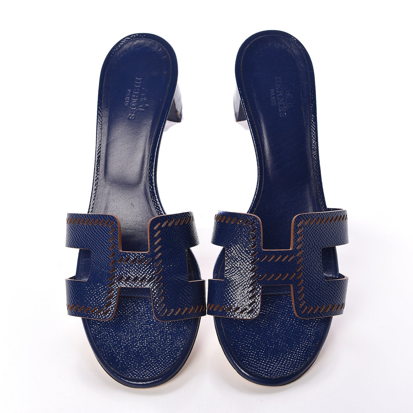 Patent Epsom Oasis Sandals 36.5 Bleu Saphir
