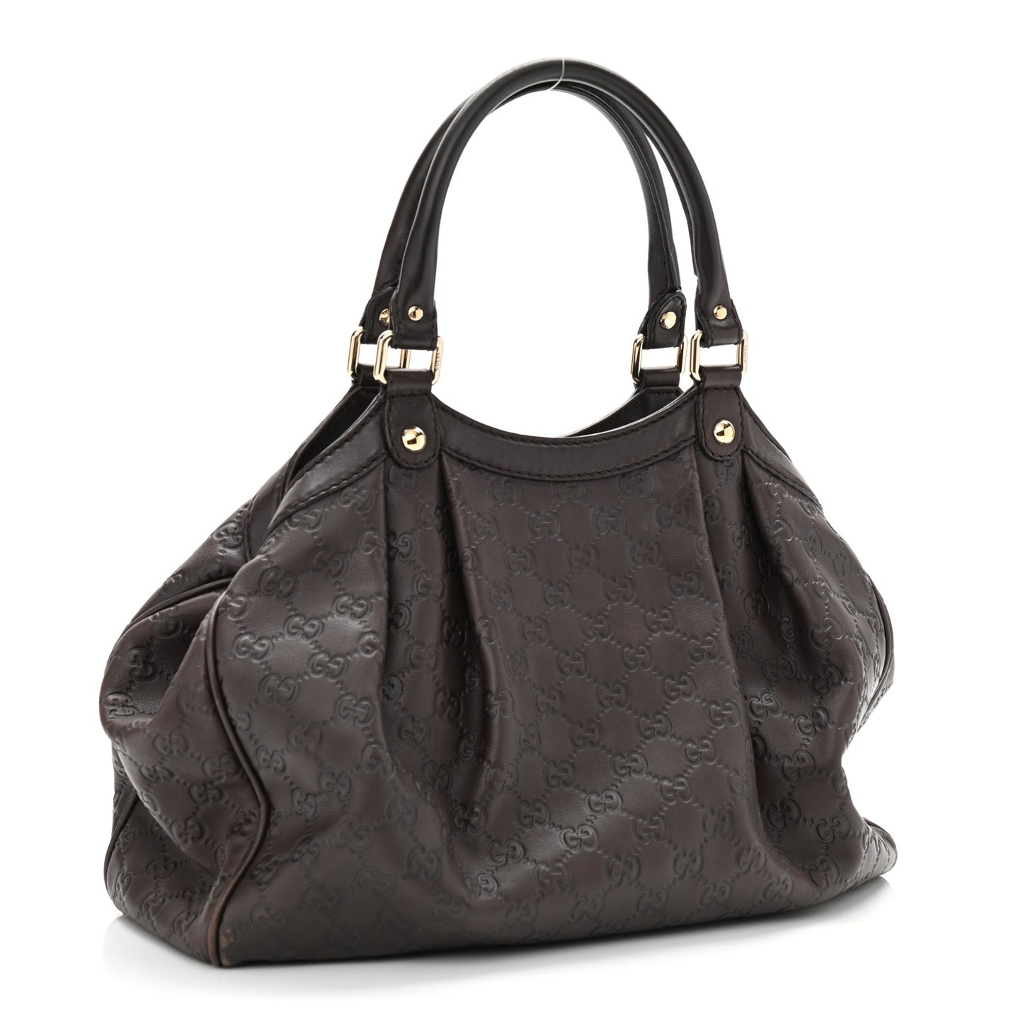 Guccissima Medium Sukey Tote Chocolate