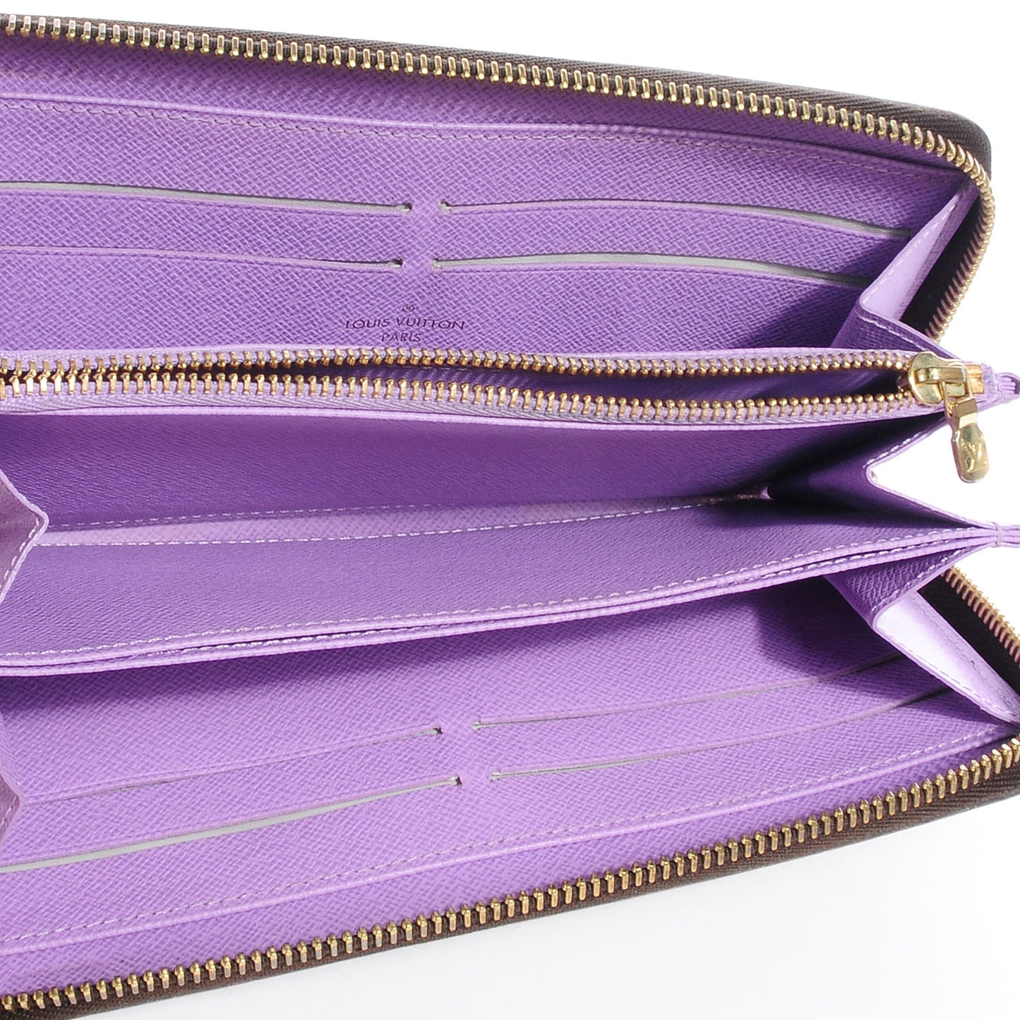 Damier Ebene Illustre Zippy Wallet Violet