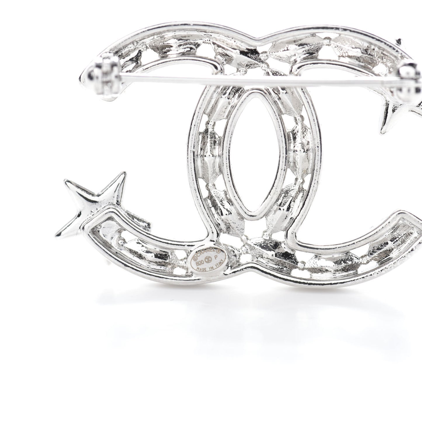 Crystal Starfall CC Brooch Silver