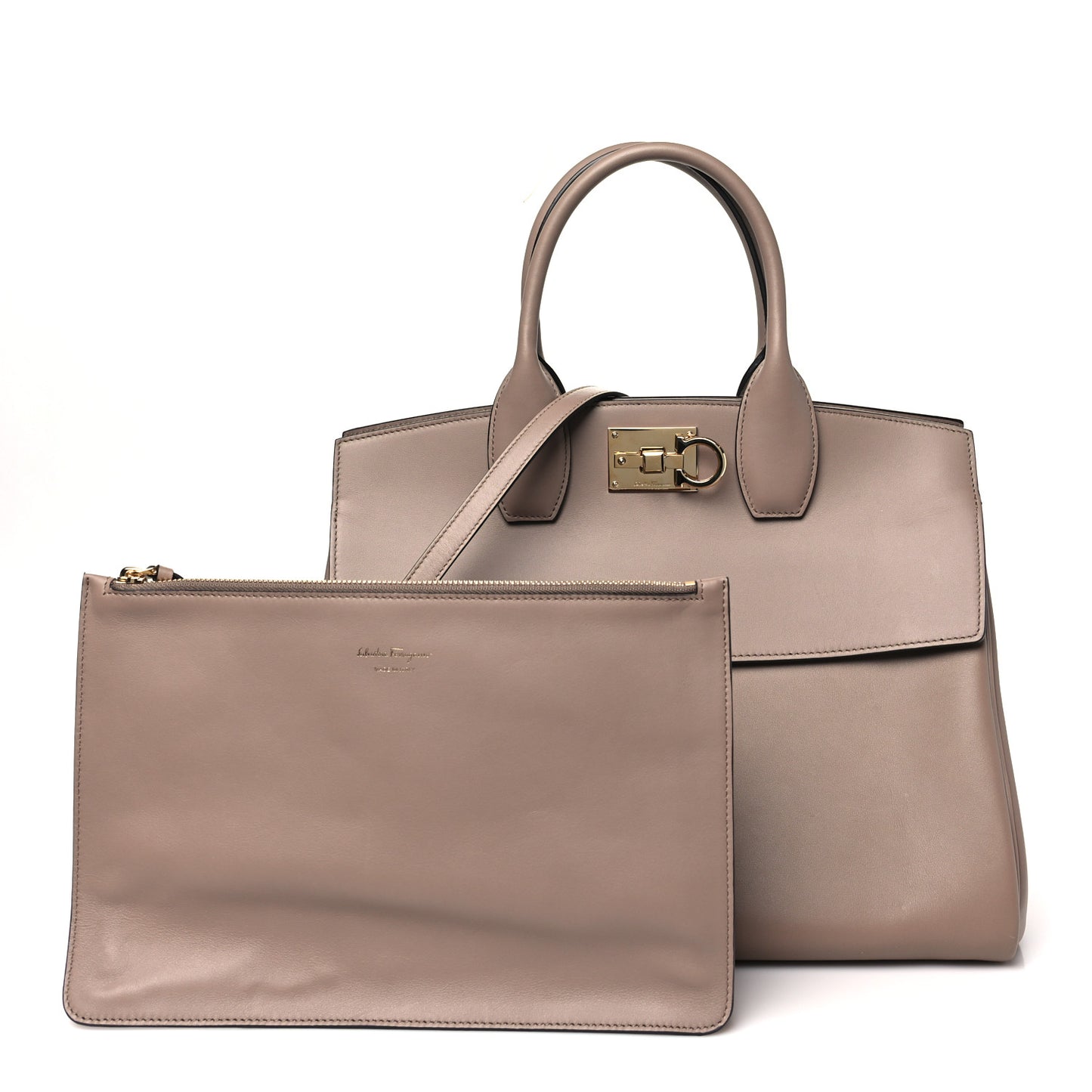 Calfskin Large Studio Bag Fango