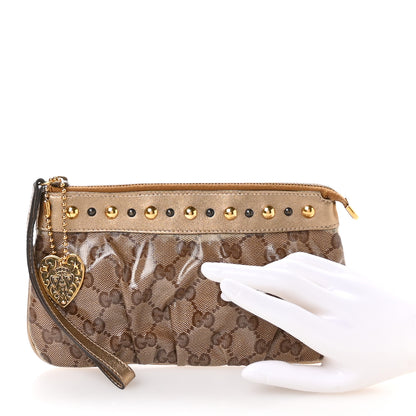 Gucci Crystal Monogram Babouska Wristlet Dark Brown 2 of 7