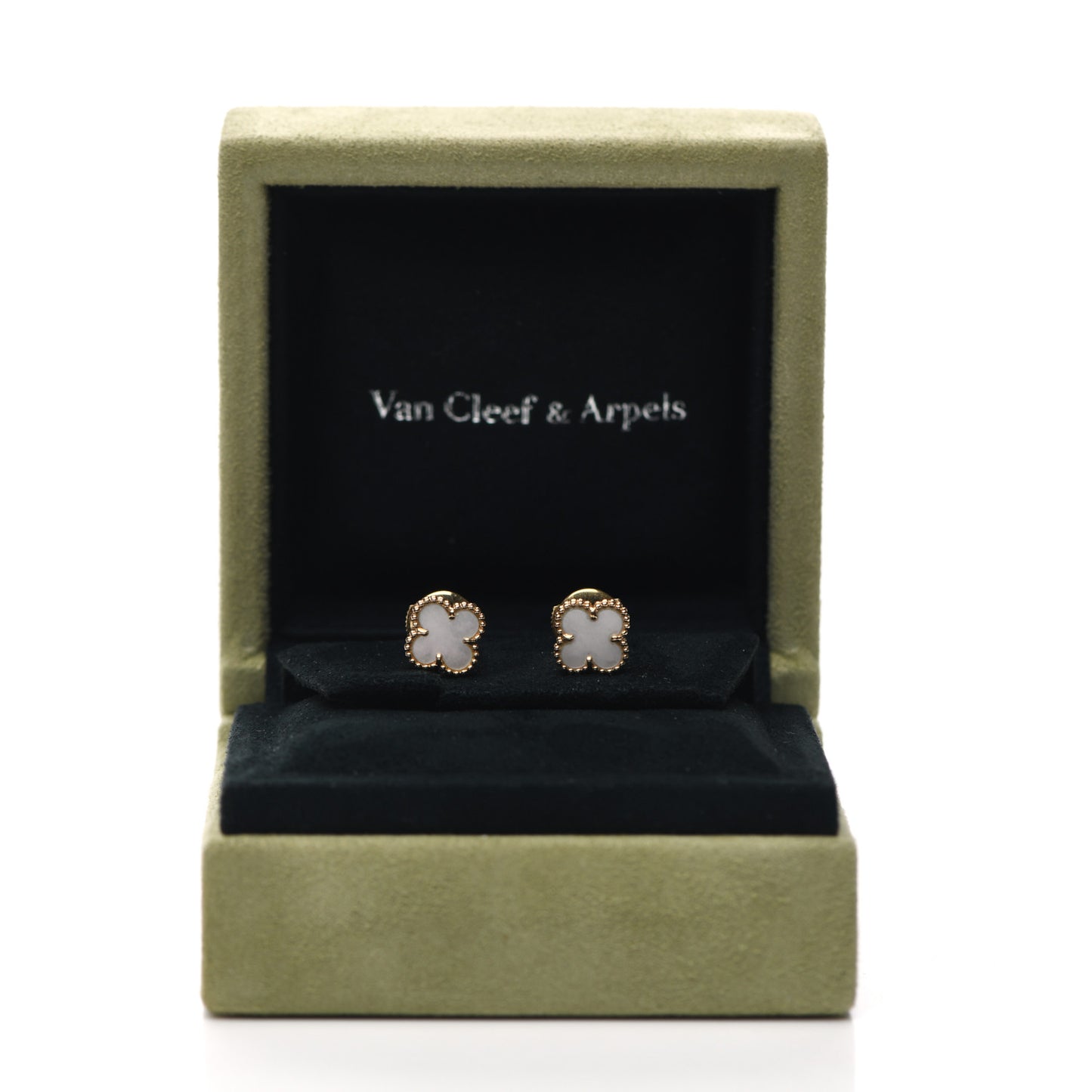 18K Yellow Gold Mother of Pearl Sweet Alhambra Earrings