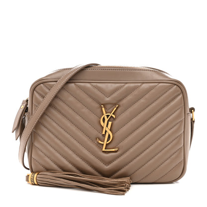 Saint Laurent Calfskin Matelasse Monogram Lou Camera Bag Dark Beige 1 of 14