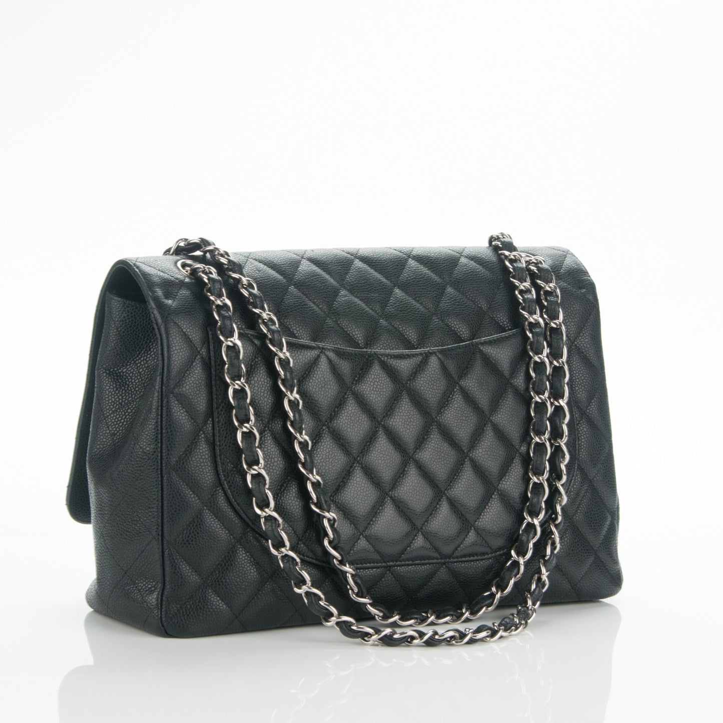 Caviar Quilted Maxi Single Flap Black