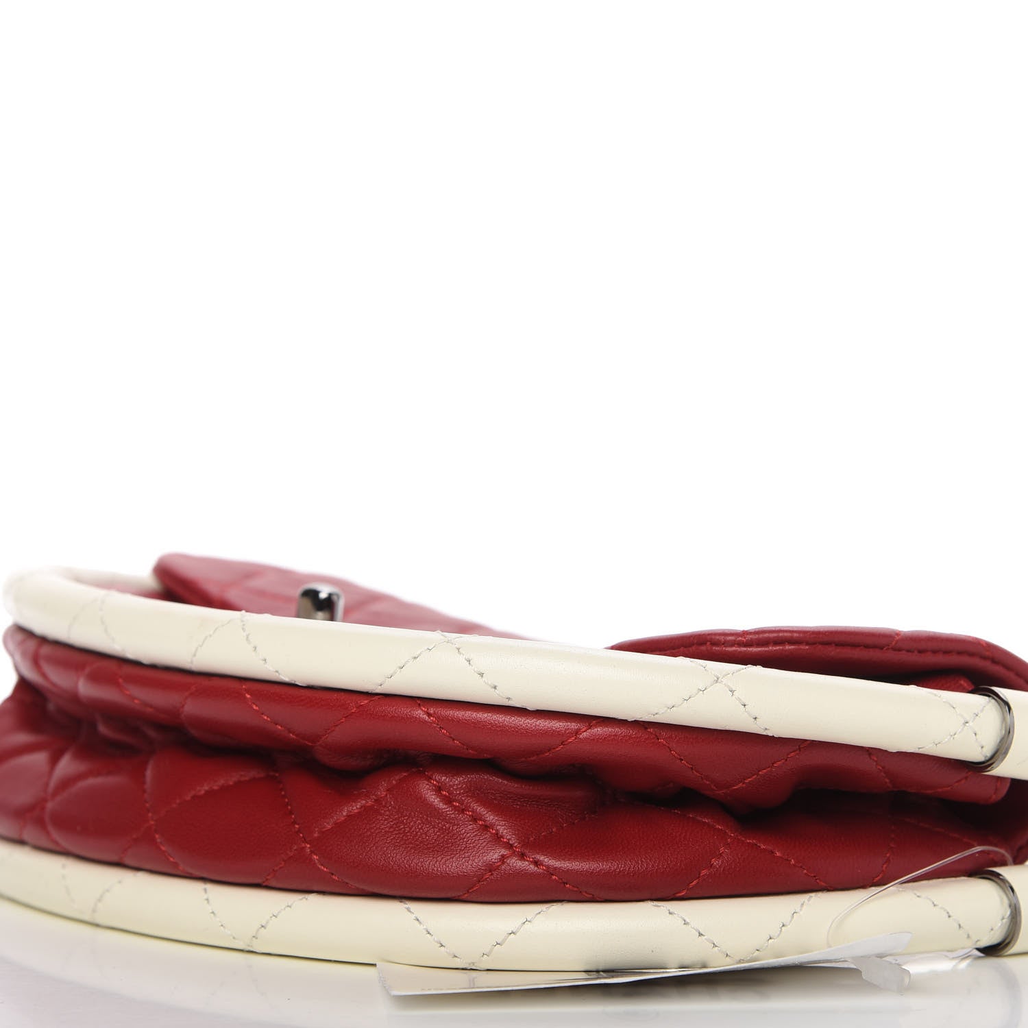 Chanel Lambskin Quilted Small Hula Hoop Flap Red 7 of 10