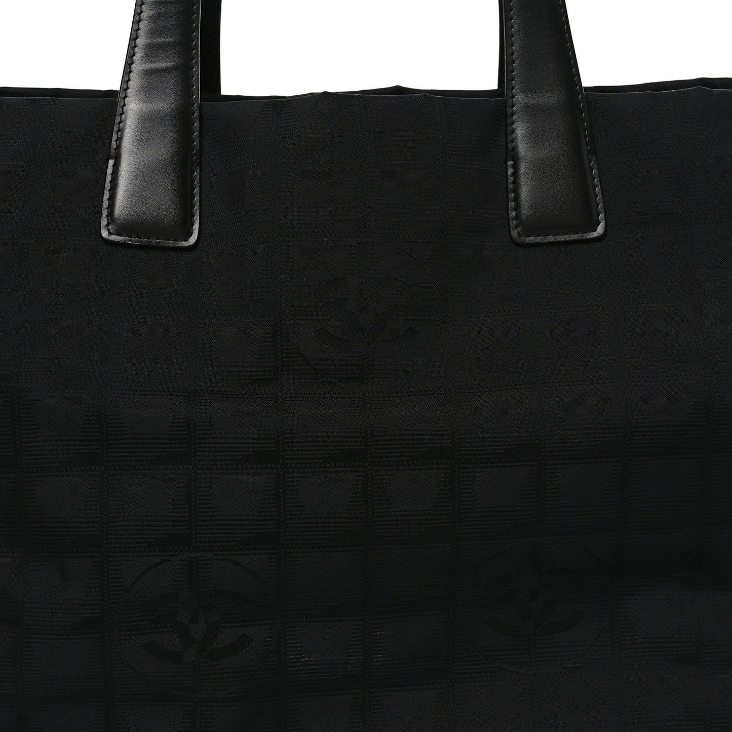 Nylon Large Travel Tote Black